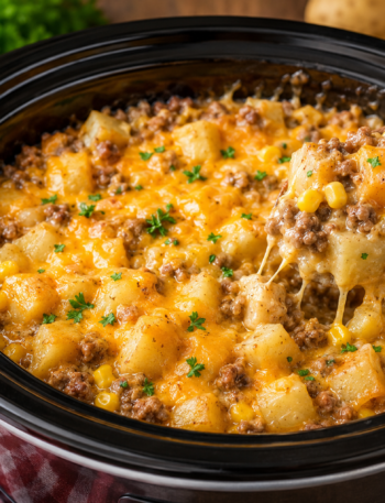 slow cooker cowboy potato casserole