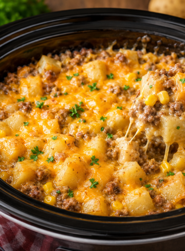 slow cooker cowboy potato casserole